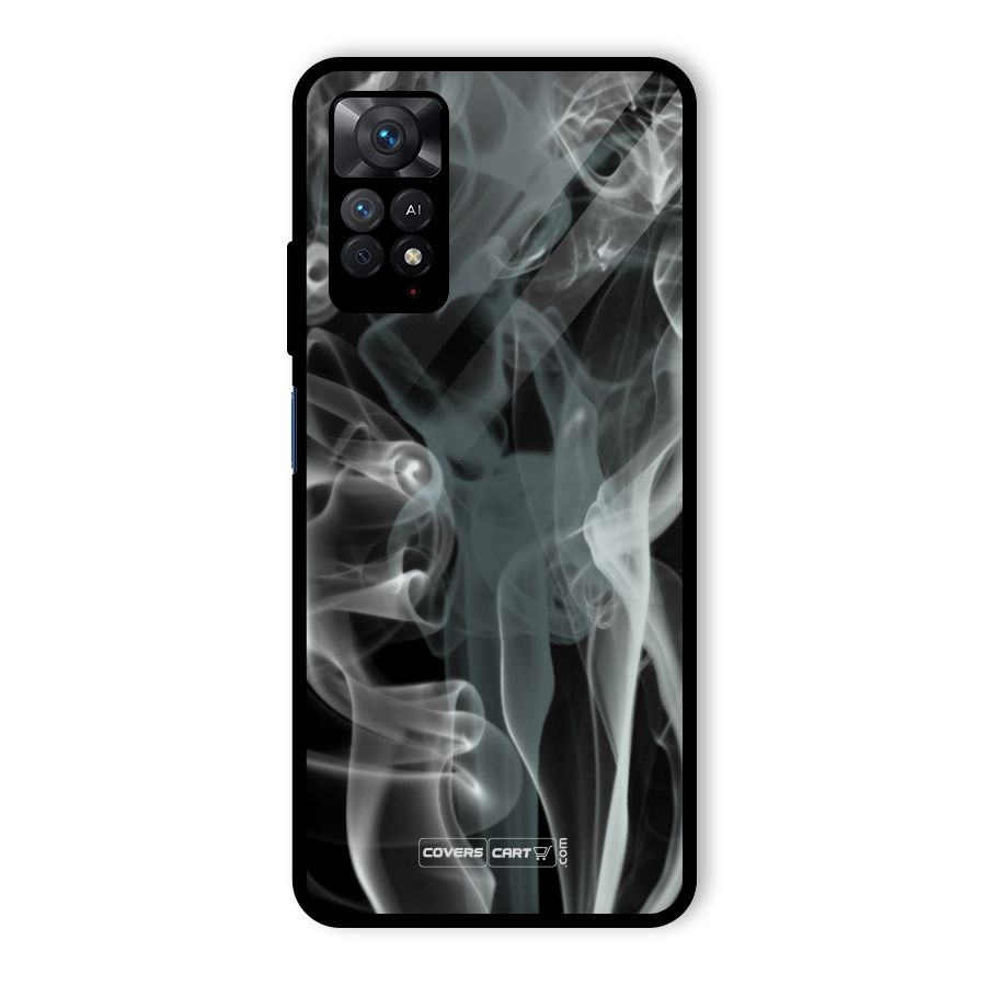 Dense Smoke Glass Back Case for Redmi Note 11 Pro