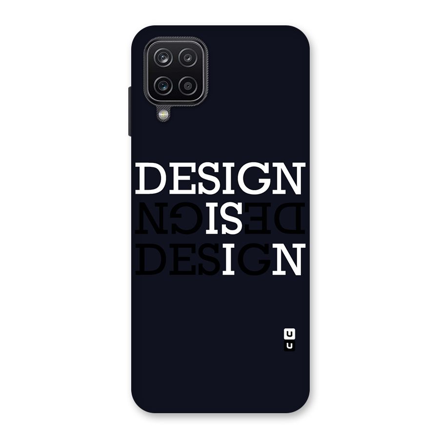 Design is In Typography Back Case for Galaxy A12