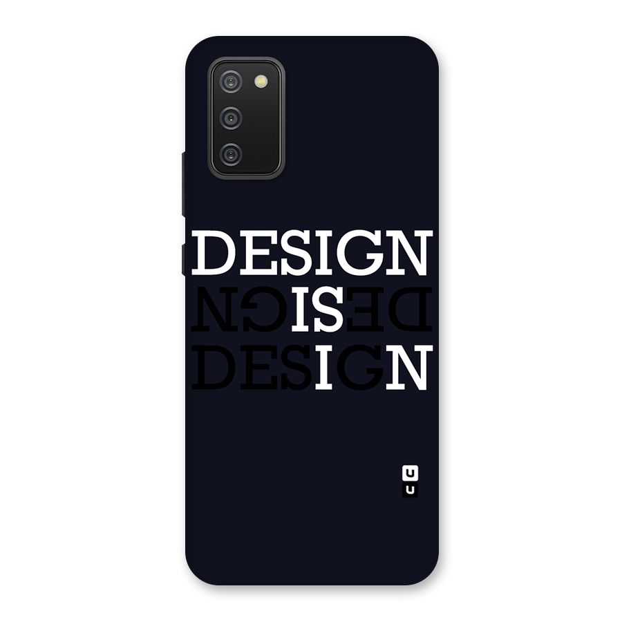 Design is In Typography Back Case for Galaxy M02s
