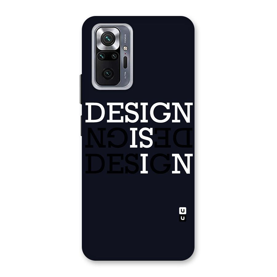 Design is In Typography Back Case for Redmi Note 10 Pro Max