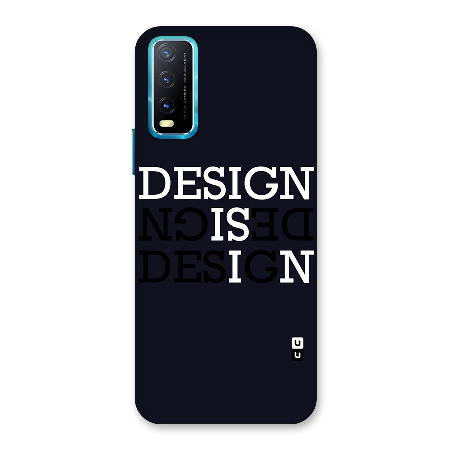 Design is In Typography Back Case for Vivo Y20A