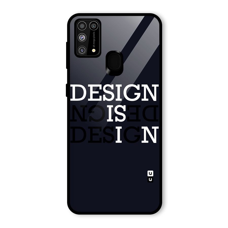 Design is In Typography Glass Back Case for Galaxy F41