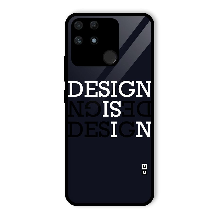 Design is In Typography Glass Back Case for Realme Narzo 50A
