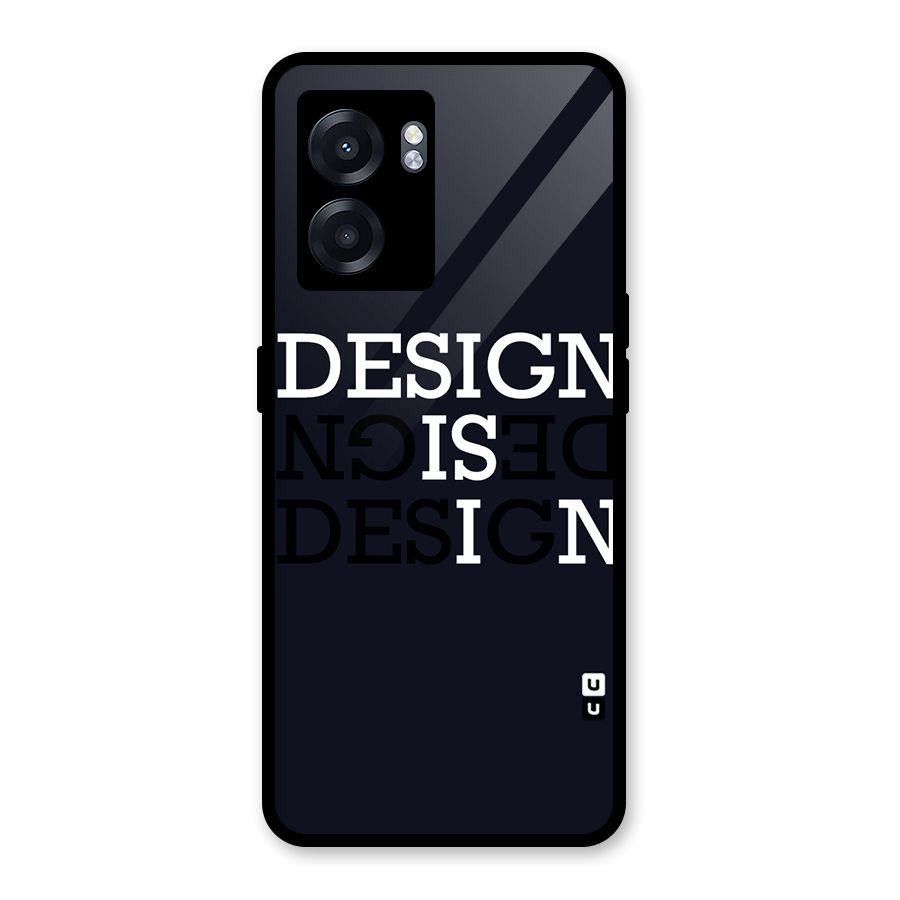 Design is In Typography Glass Back Case for Realme Narzo 50 5G