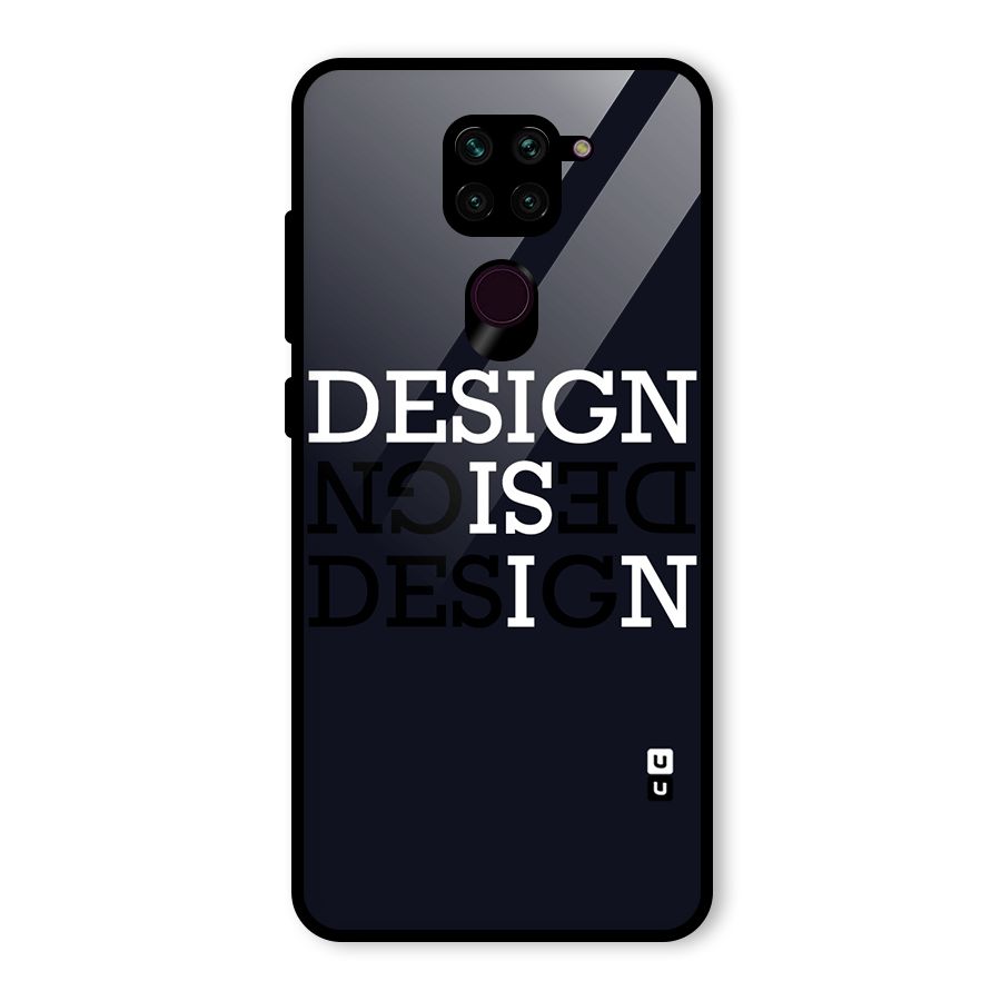 Design is In Typography Glass Back Case for Redmi Note 9