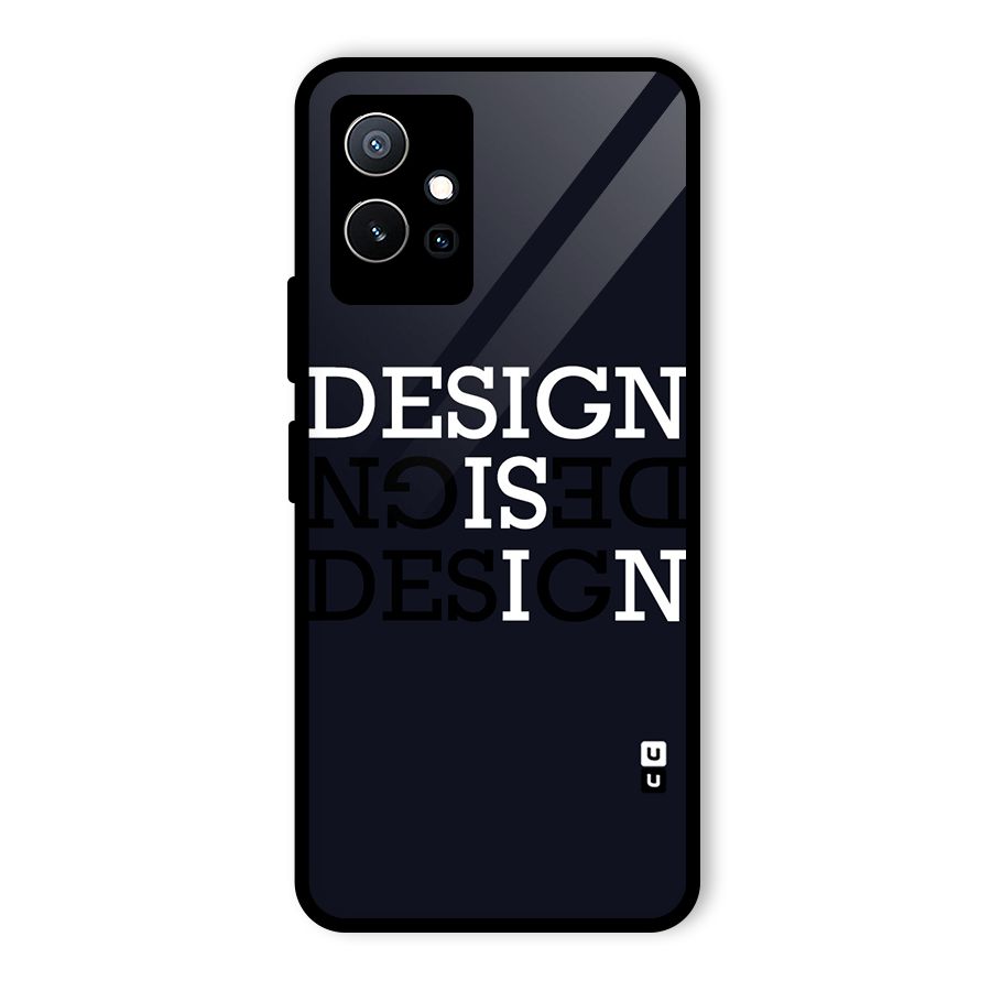 Design is In Typography Glass Back Case for Vivo T1 5G