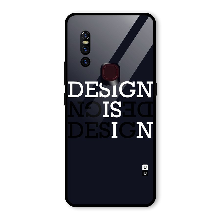 Design is In Typography Glass Back Case for Vivo V15