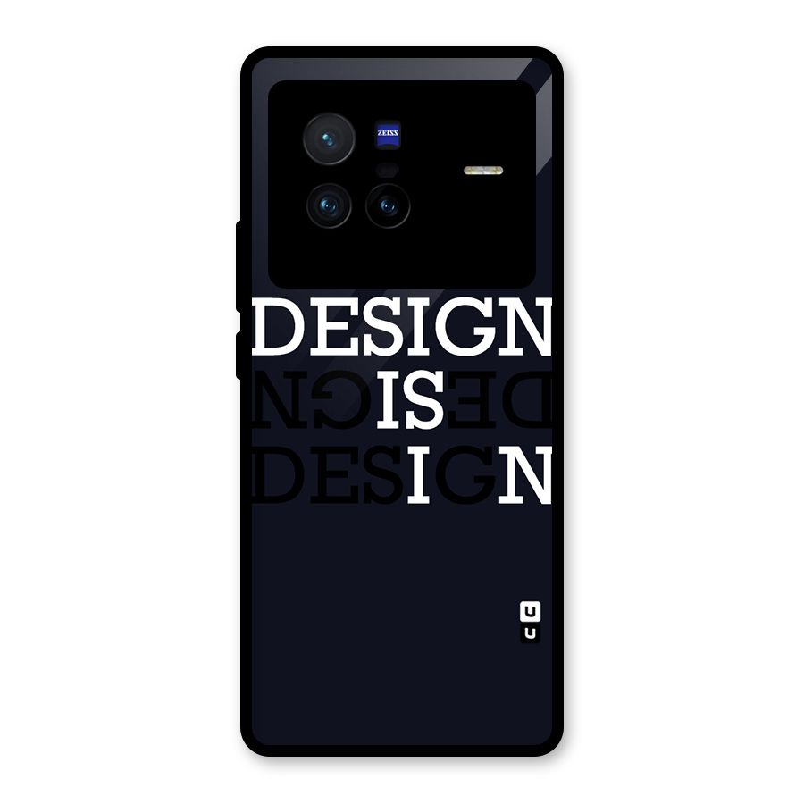 Design is In Typography Glass Back Case for Vivo X80
