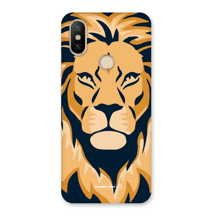 Designer Lion Back Case for Mi A2