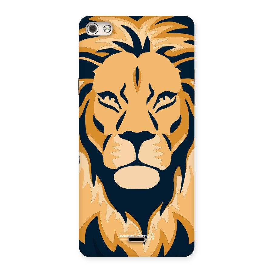 Designer Lion Back Case for Micromax Canvas Silver 5
