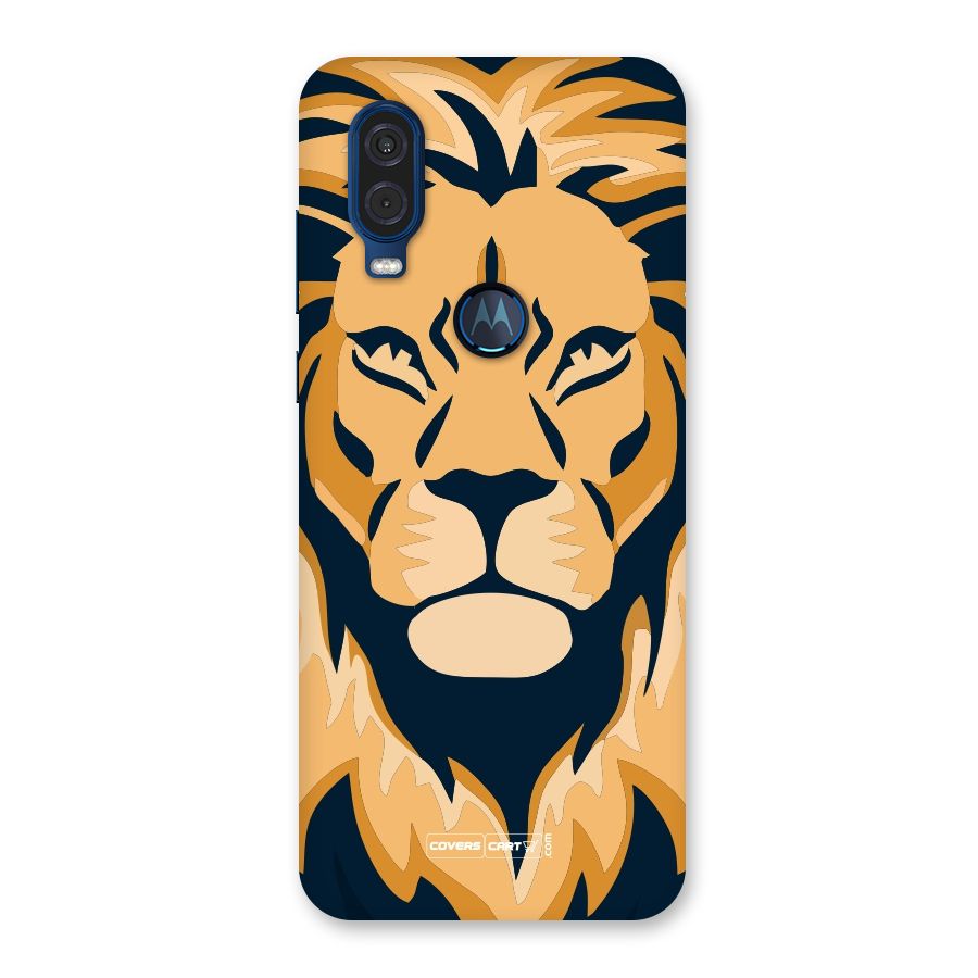 Designer Lion Back Case for Motorola One Vision