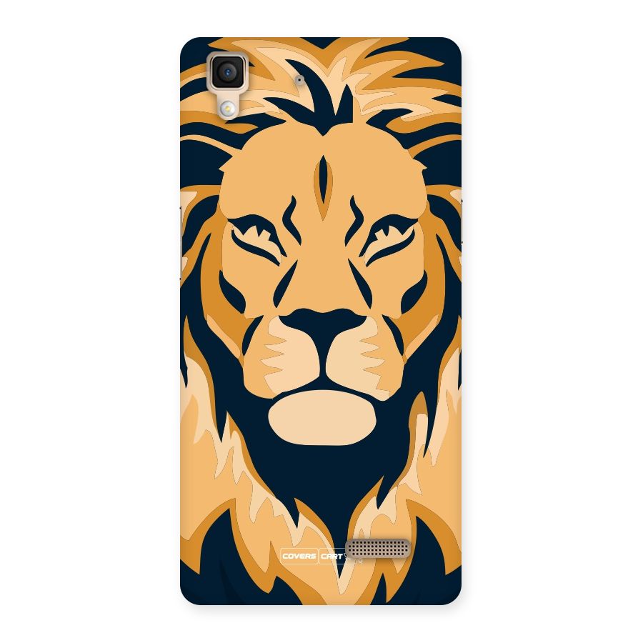 Designer Lion Back Case for Oppo R7