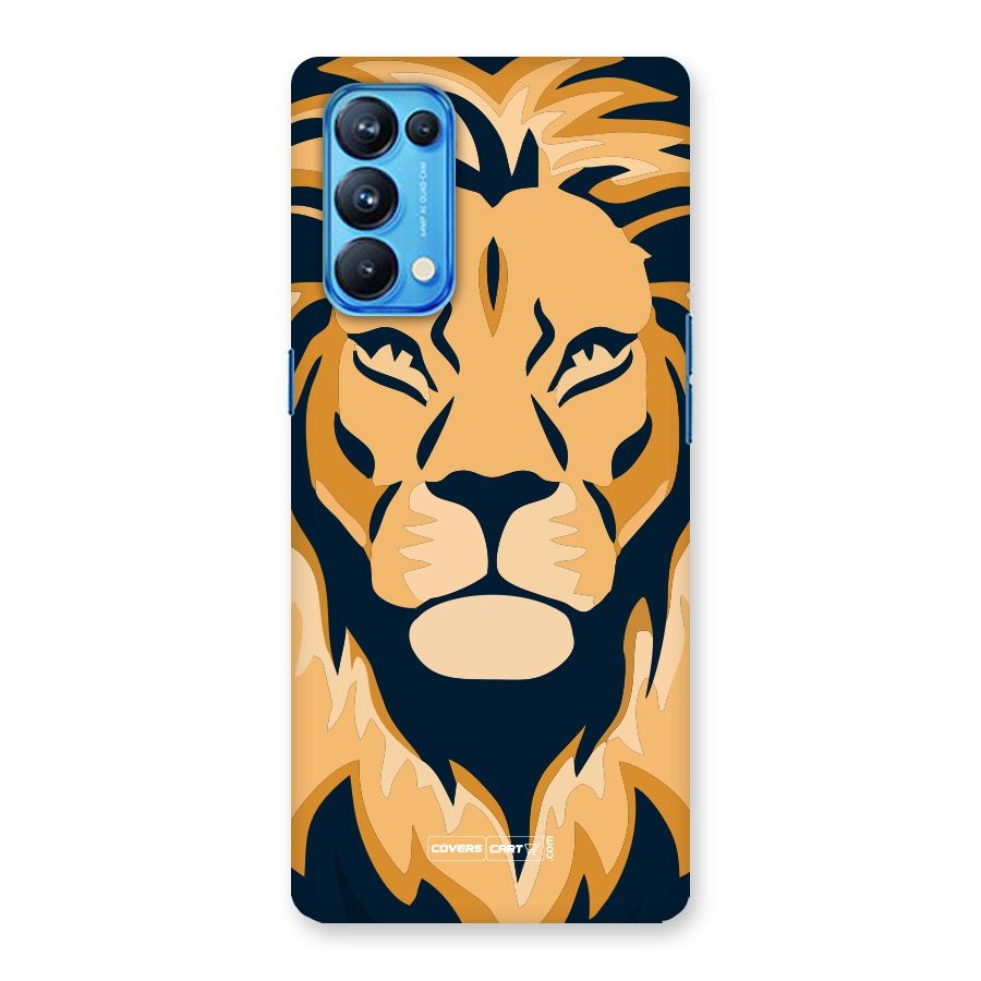 Designer Lion Back Case for Oppo Reno5 Pro 5G