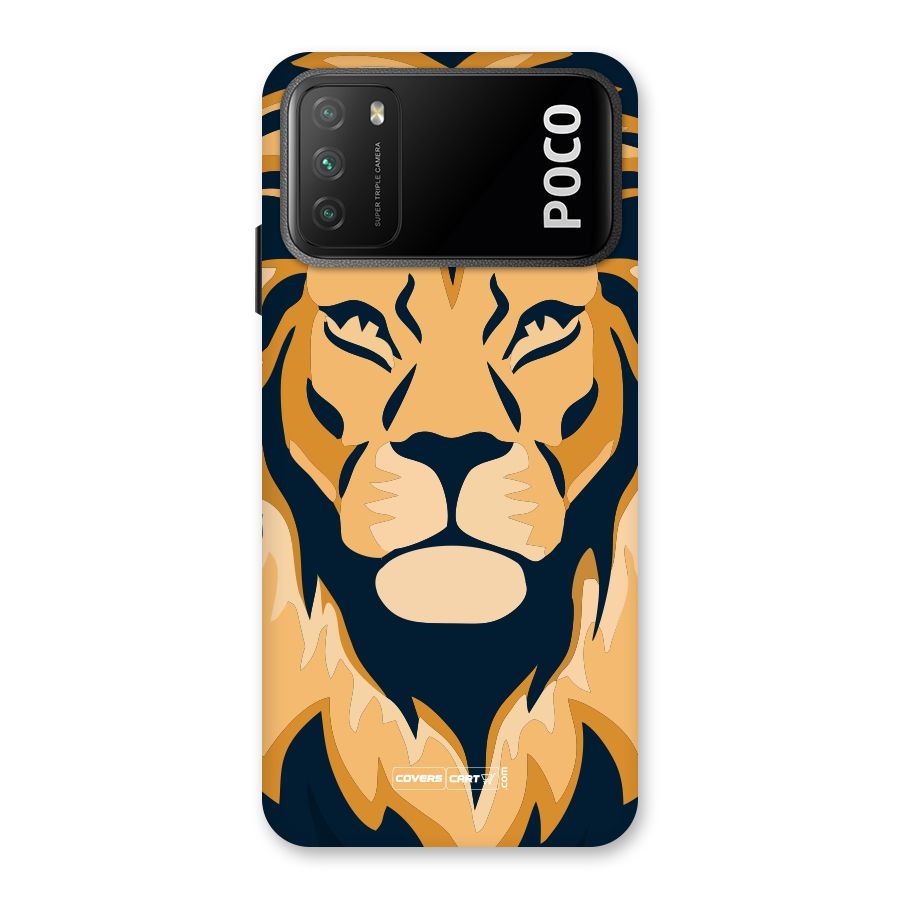 Designer Lion Back Case for Poco M3