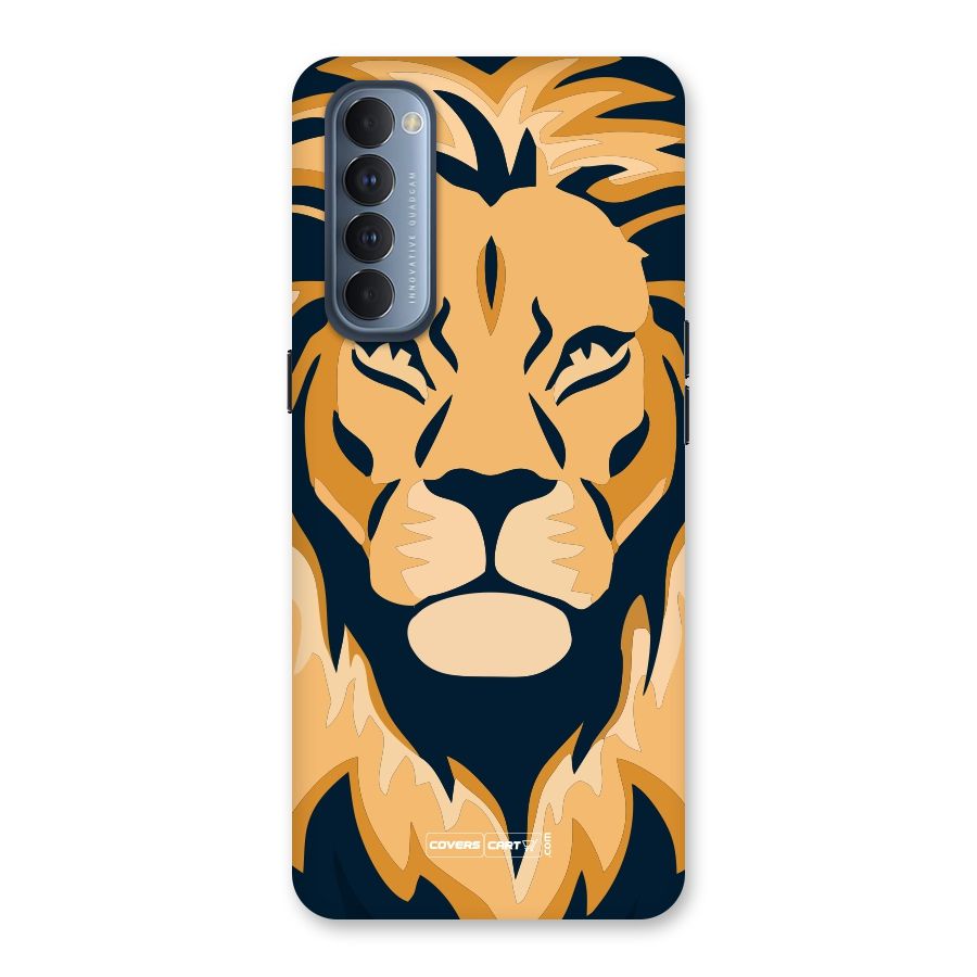 Designer Lion Back Case for Reno4 Pro