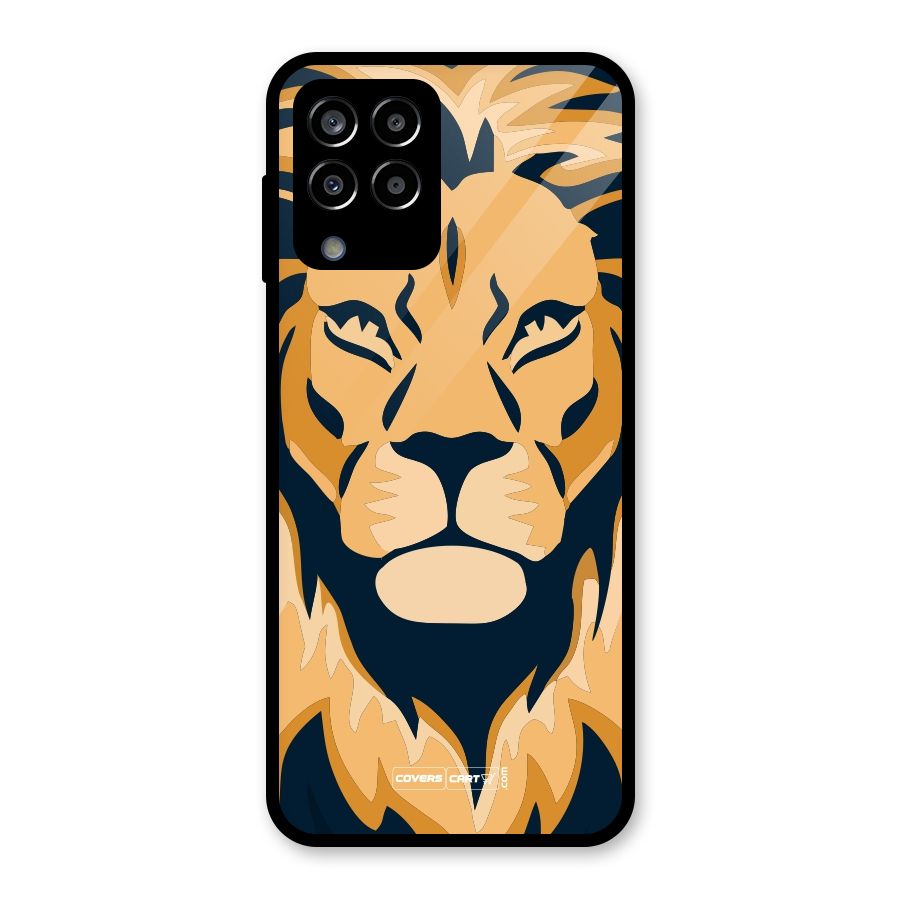 Designer Lion Glass Back Case for Galaxy M33