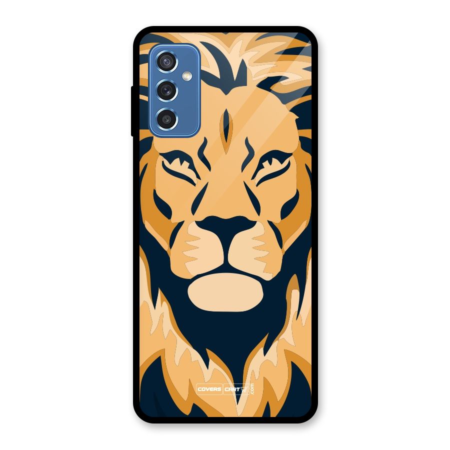 Designer Lion Glass Back Case for Galaxy M52 5G