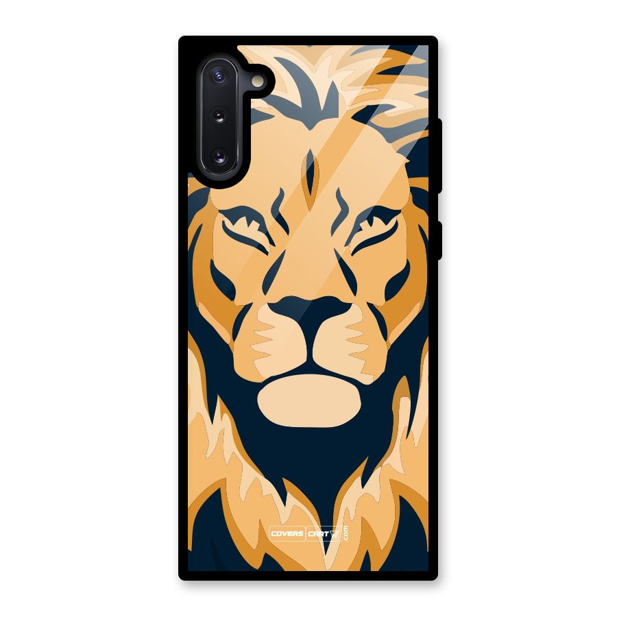 Designer Lion Glass Back Case for Galaxy Note 10