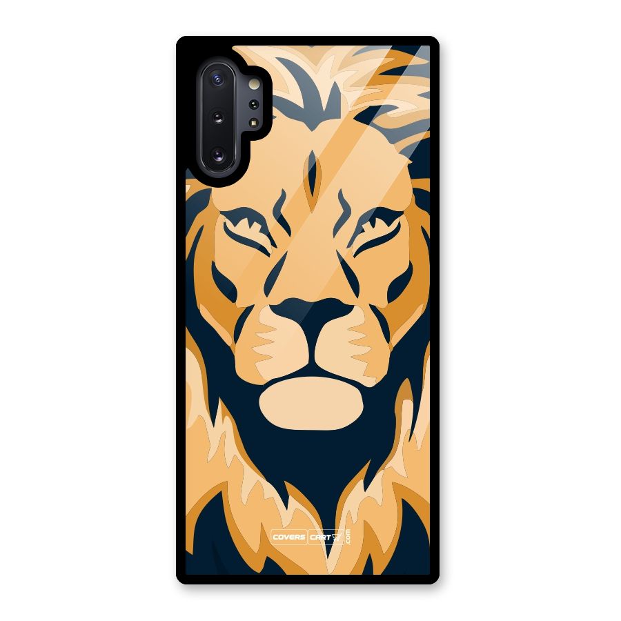 Designer Lion Glass Back Case for Galaxy Note 10 Plus