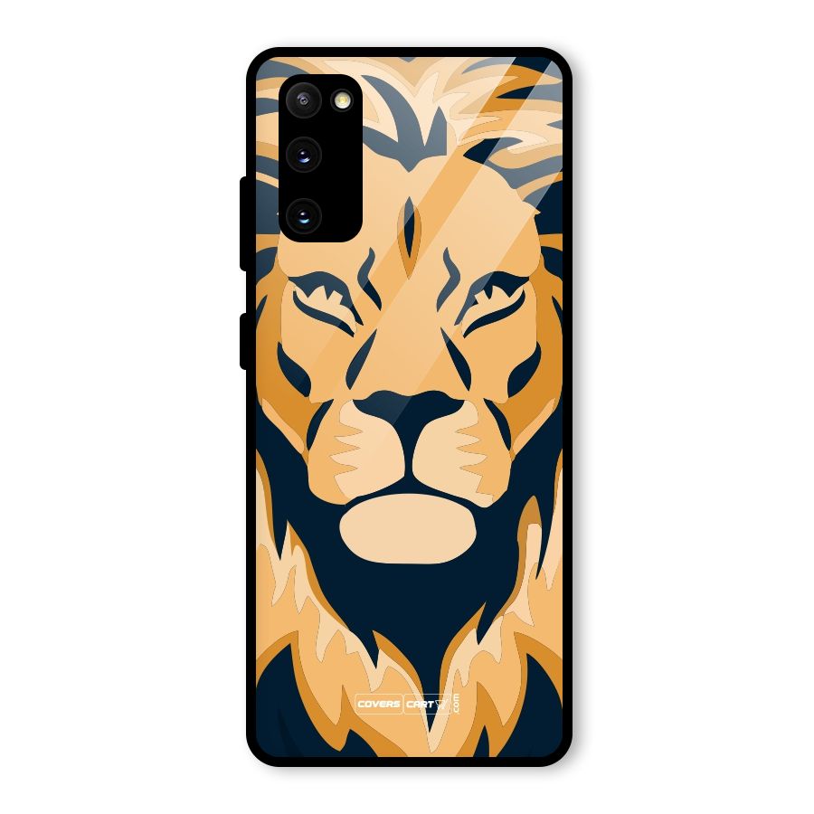 Designer Lion Glass Back Case for Galaxy S20 FE 5G