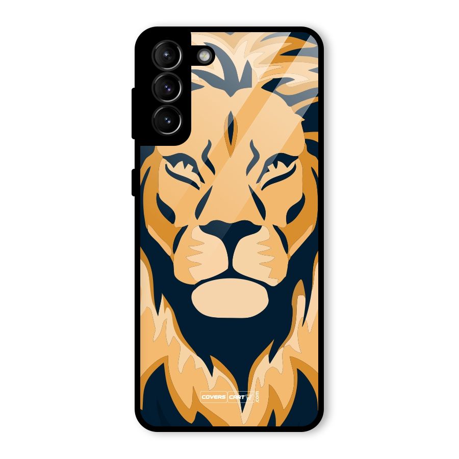 Designer Lion Glass Back Case for Galaxy S21 Plus