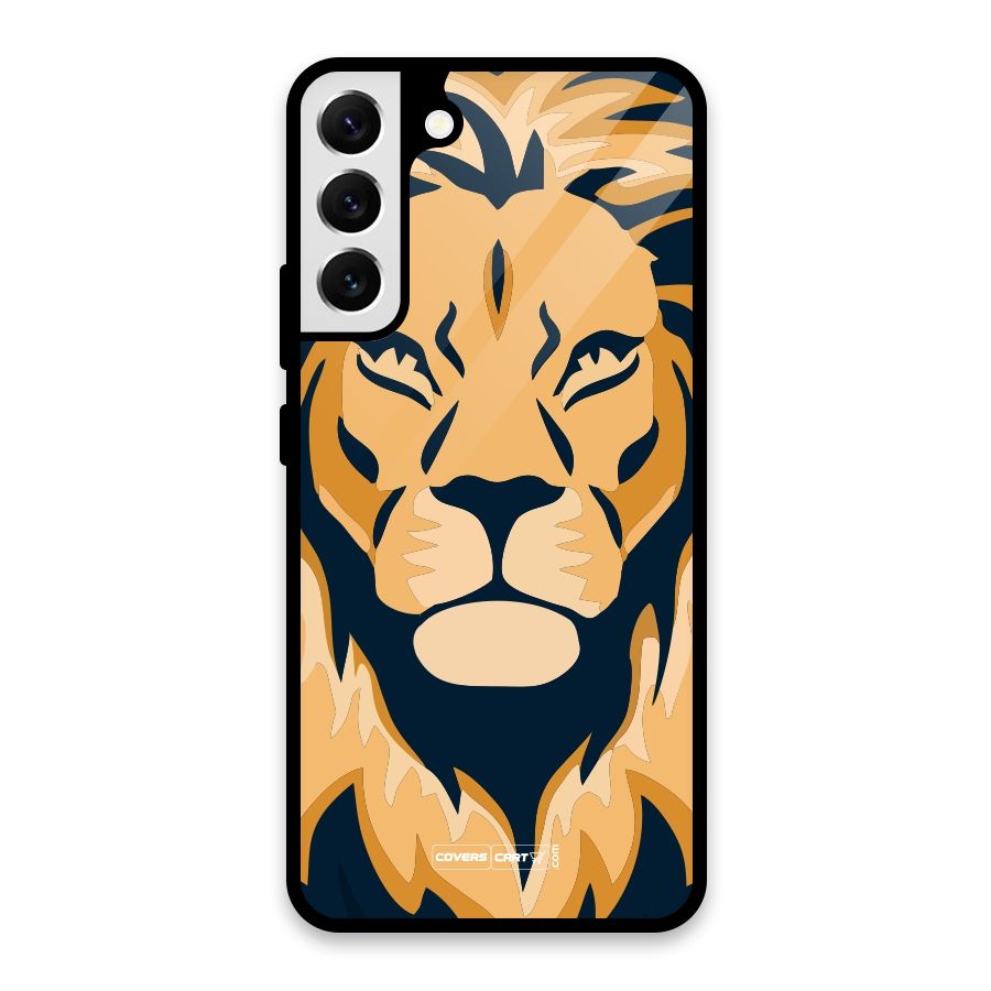 Designer Lion Glass Back Case for Galaxy S22 Plus 5G