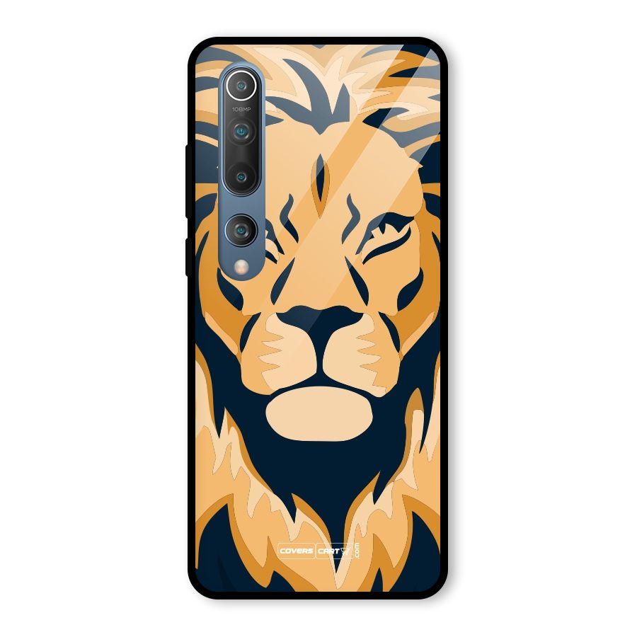 Designer Lion Glass Back Case for Mi 10