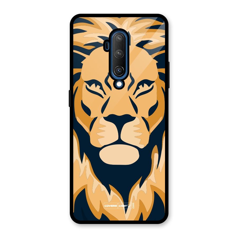 Designer Lion Glass Back Case for OnePlus 7T Pro
