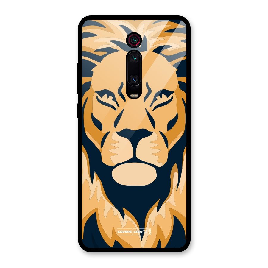 Designer Lion Glass Back Case for Redmi K20 Pro