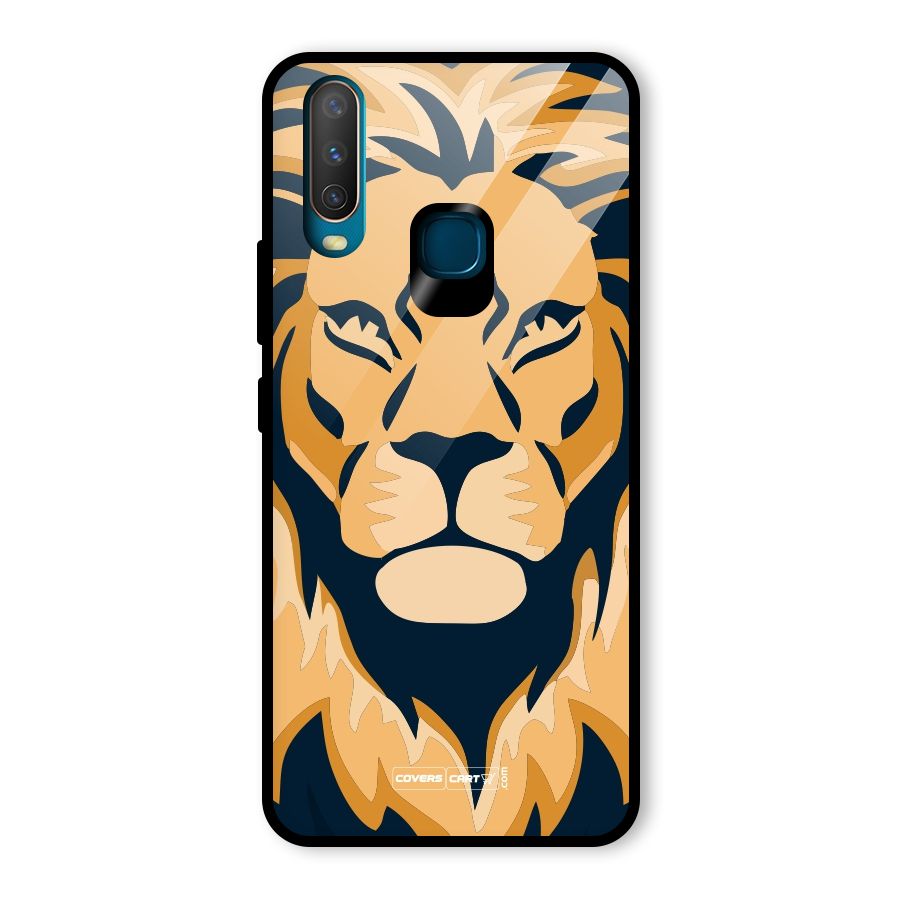 Designer Lion Glass Back Case for Vivo U10