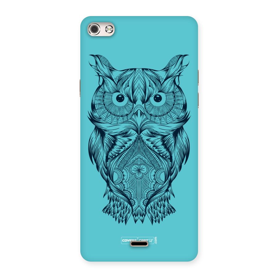 Designer Owl Back Case for Micromax Canvas Silver 5
