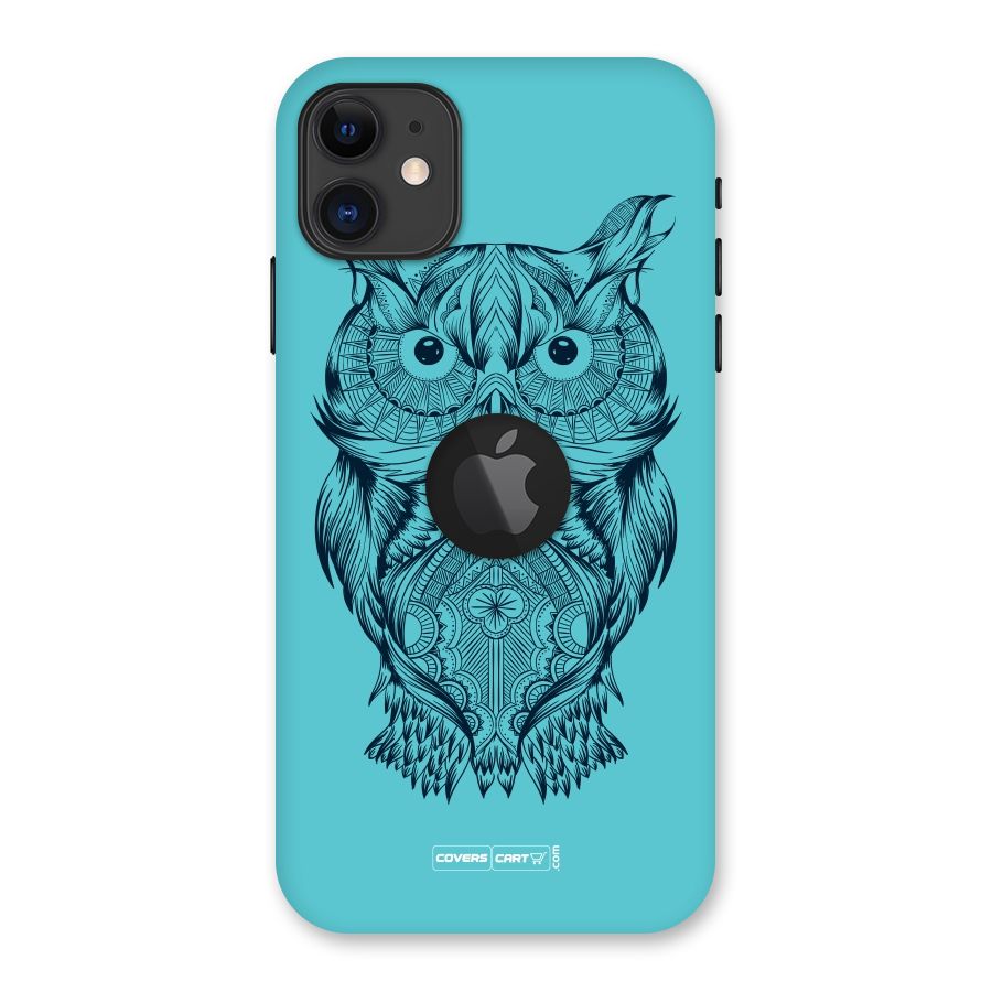 Designer Owl Back Case for iPhone 11 Logo Cut