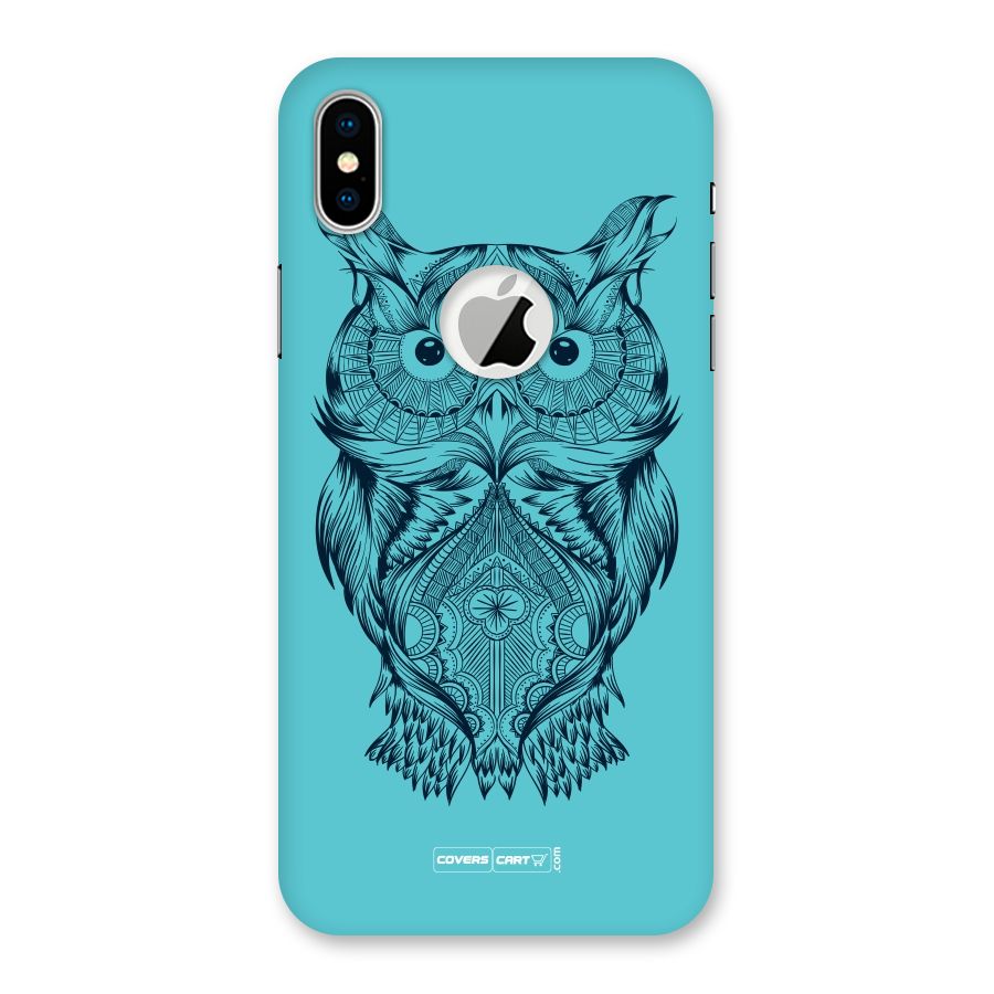 Designer Owl Back Case for iPhone X Logo Cut
