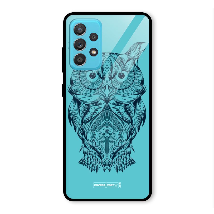 Designer Owl Glass Back Case for Galaxy A52s 5G