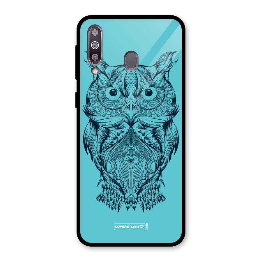 Designer Owl Glass Back Case for Galaxy M30