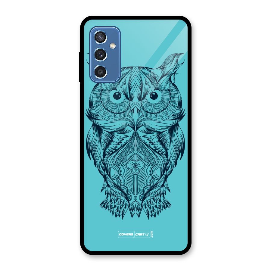Designer Owl Glass Back Case for Galaxy M52 5G