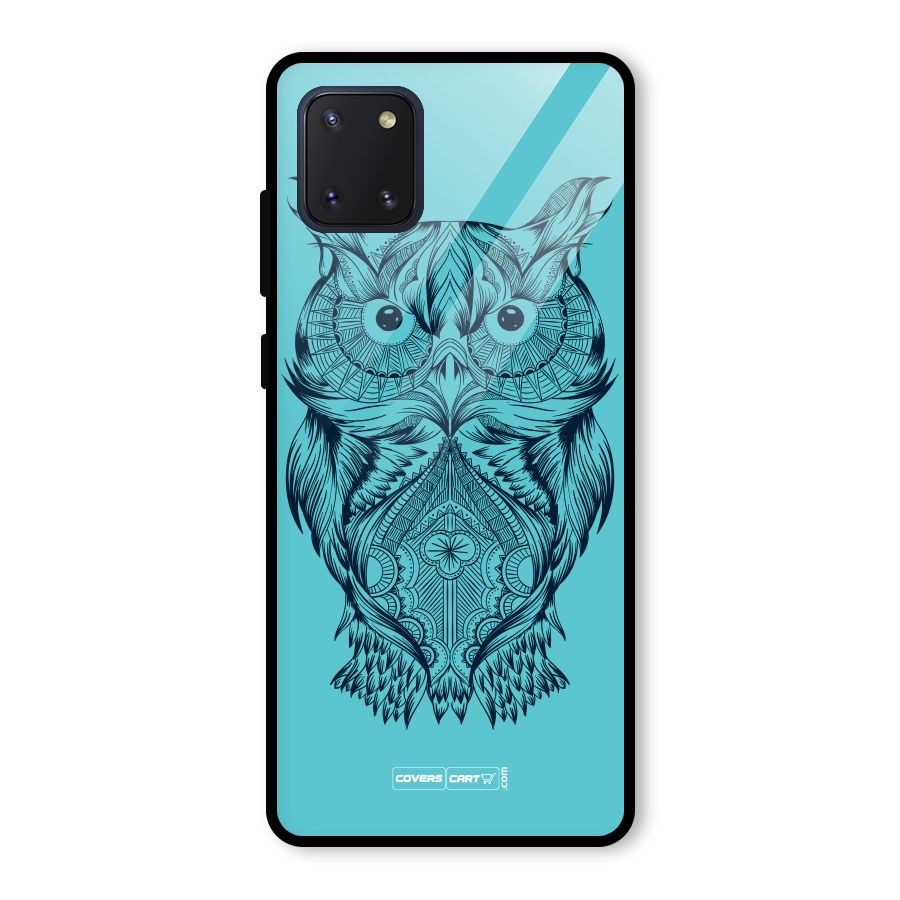 Designer Owl Glass Back Case for Galaxy Note 10 Lite