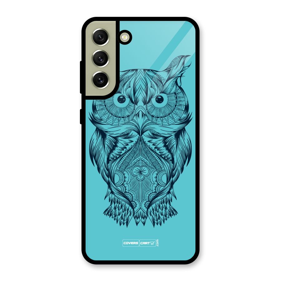 Designer Owl Glass Back Case for Galaxy S21 FE 5G