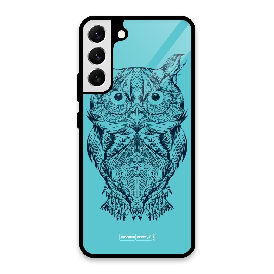 Designer Owl Glass Back Case for Galaxy S22 Plus 5G