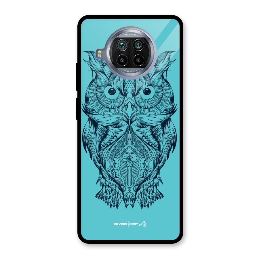 Designer Owl Glass Back Case for Mi 10i