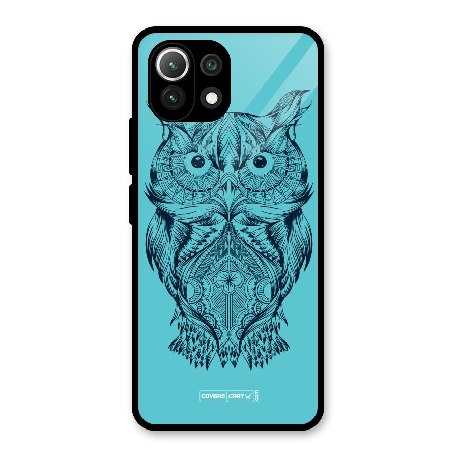 Designer Owl Glass Back Case for Mi 11 Lite NE 5G