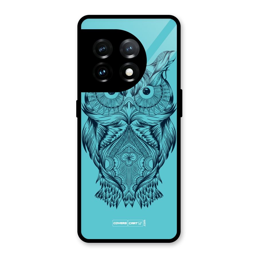 Designer Owl Glass Back Case for OnePlus 11