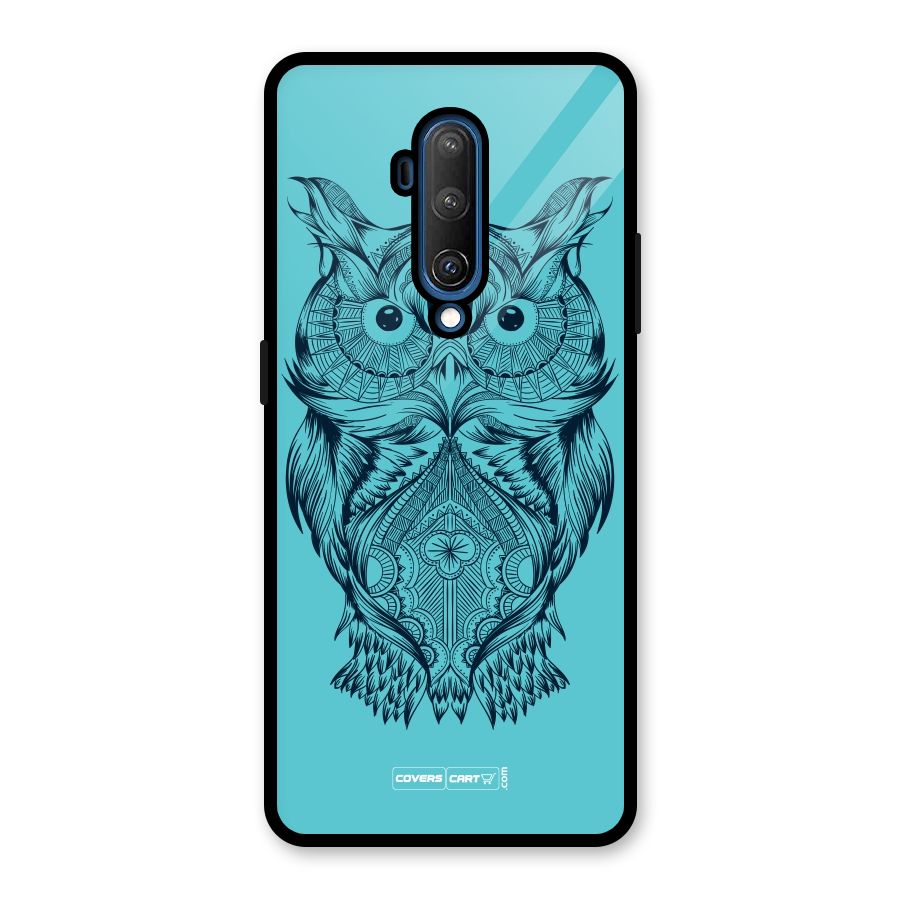 Designer Owl Glass Back Case for OnePlus 7T Pro
