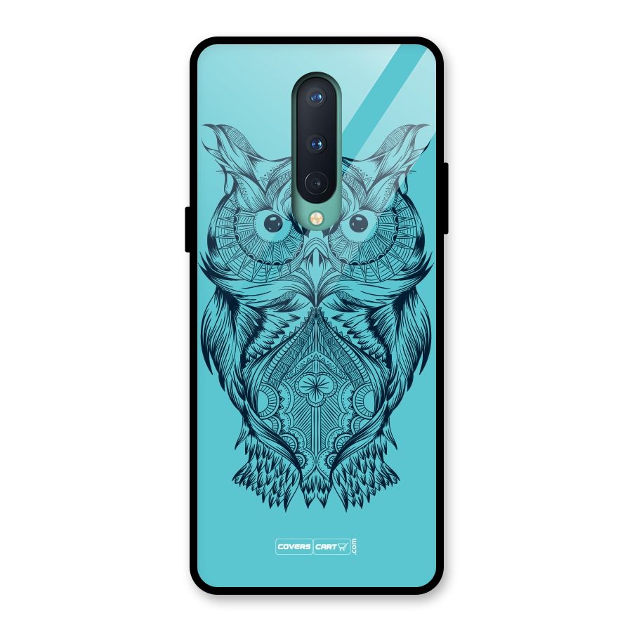 Designer Owl Glass Back Case for OnePlus 8