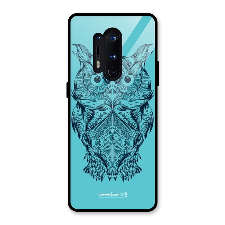 Designer Owl Glass Back Case for OnePlus 8 Pro