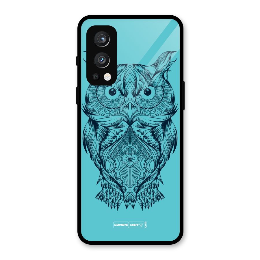 Designer Owl Glass Back Case for OnePlus Nord 2 5G