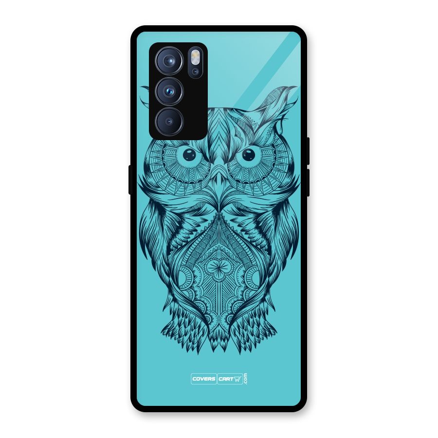 Designer Owl Glass Back Case for Oppo Reno6 Pro 5G