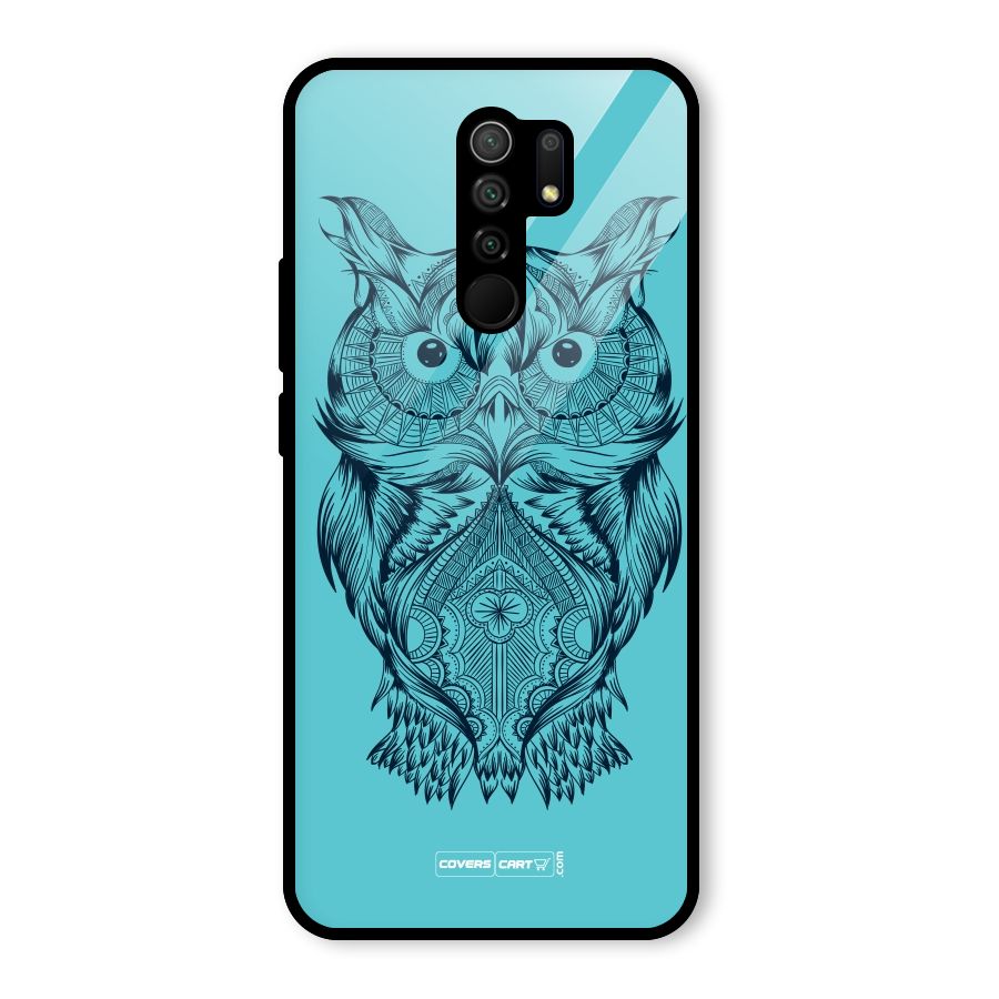 Designer Owl Glass Back Case for Poco M2