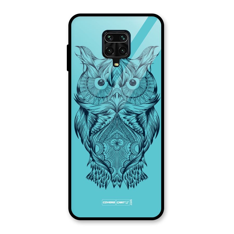 Designer Owl Glass Back Case for Poco M2 Pro