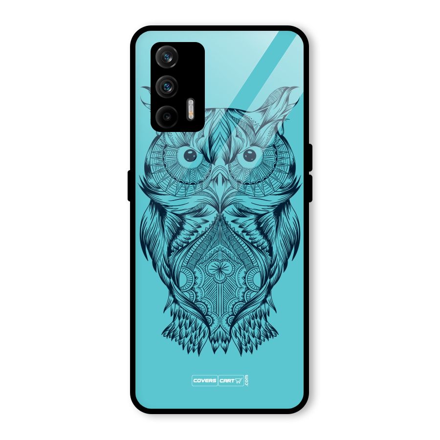 Designer Owl Glass Back Case for Realme GT 5G